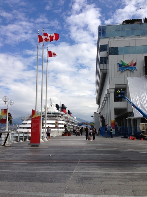 The entrance to Canada Place from the downtown side.