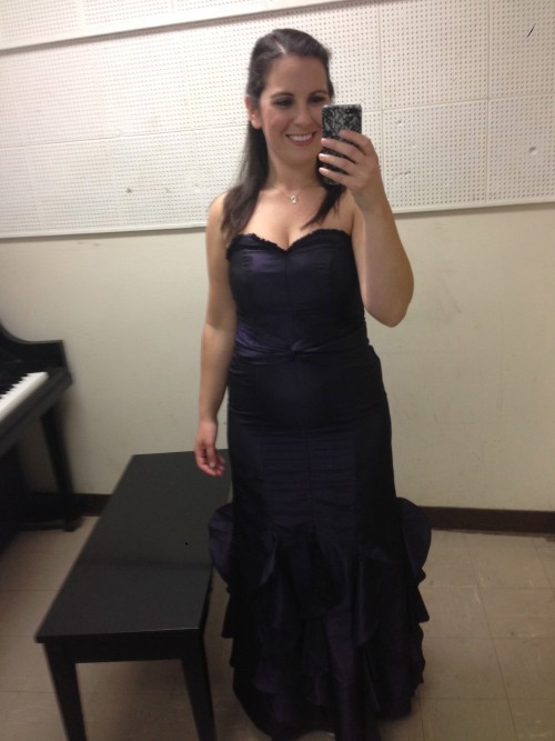 The gown for last night's concert. I love it, but somehow it was a little smaller when I first bought it...